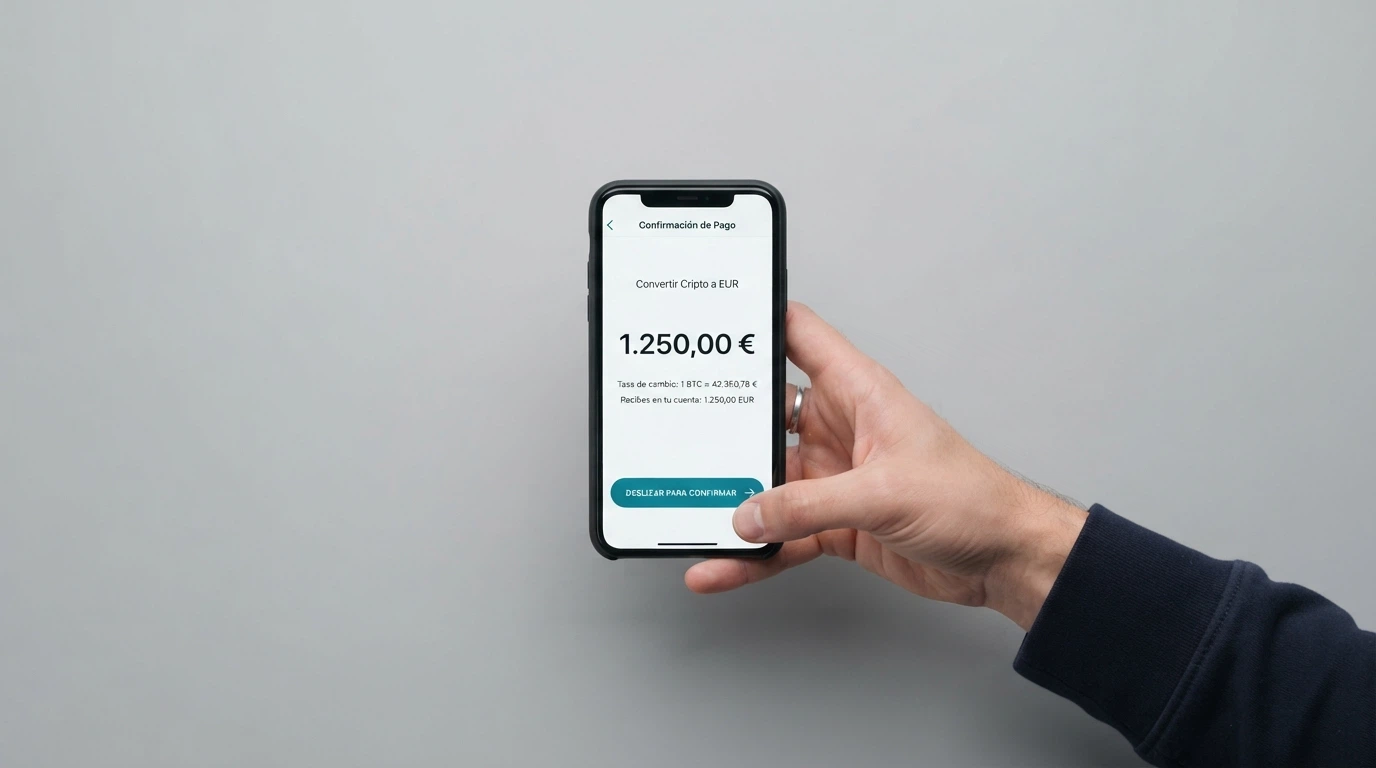 Interfaz de la pasarela Bitnovo Pay mostrando la conversión de Litecoin a euros en tiempo real