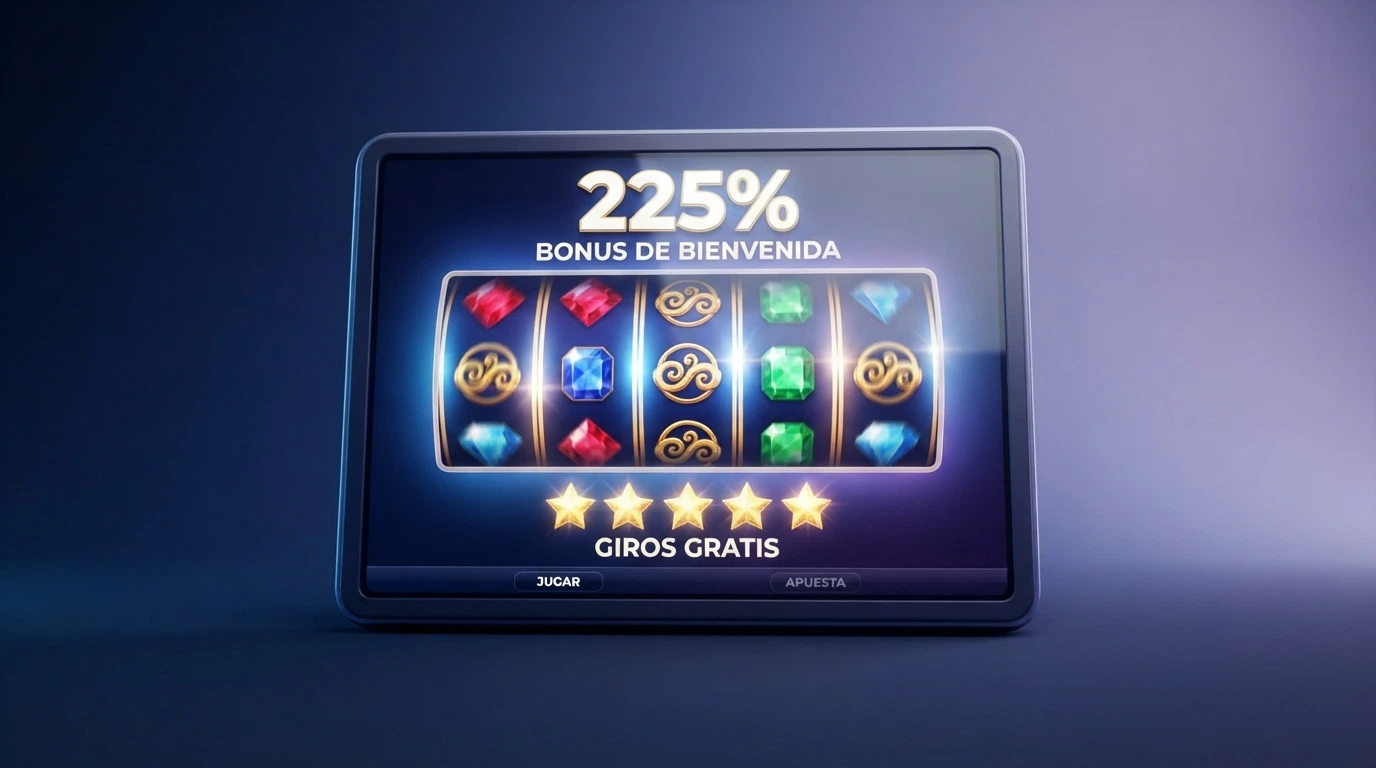 Captura de una pantalla de promoción de bienvenida en un casino con Solana, destacando el porcentaje de bono y los giros gratis