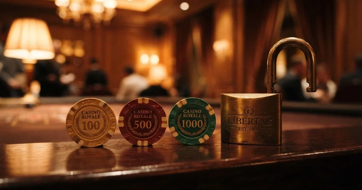 Fichas de casino junto a un candado abierto, representando la liberación de ganancias sin condiciones de apuesta.