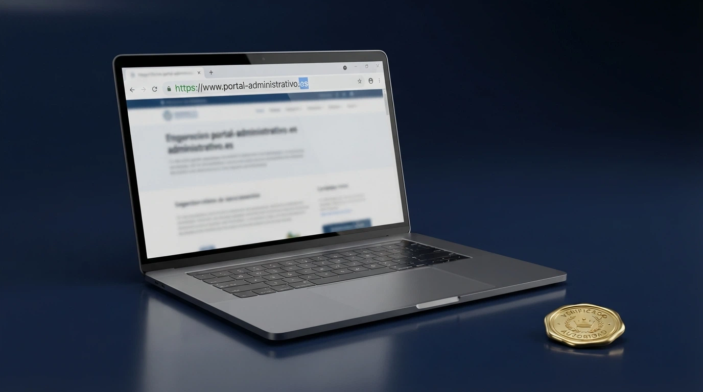 Captura del dominio .es en la barra de direcciones junto al sello oficial de la DGOJ