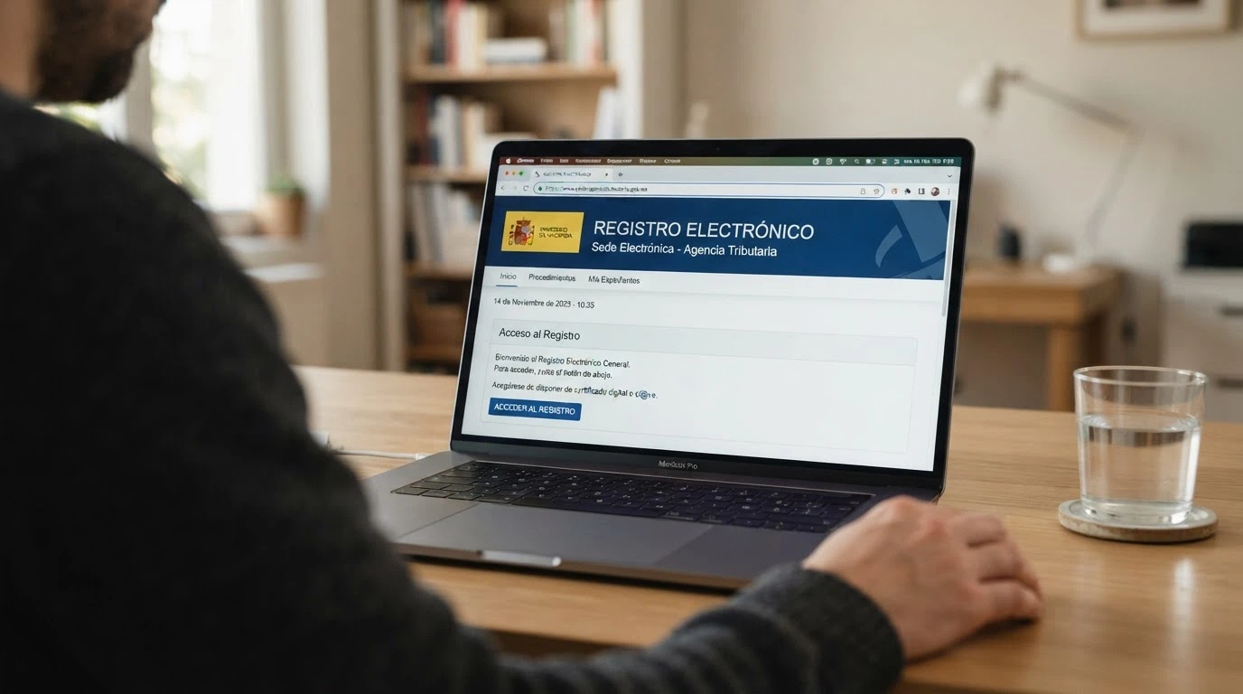 Primer plano del dominio .es en la barra de direcciones de un navegador, con el candado de seguridad visible y el logo de la DGOJ en la página cargada