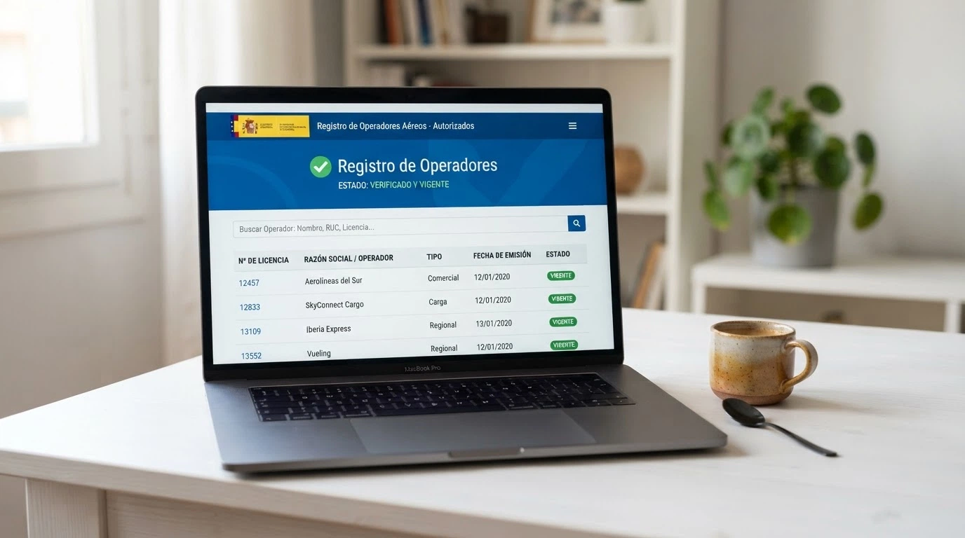 Captura del sitio web ordenacionjuego.es mostrando el registro público de operadores con licencia y el sello de la DGOJ