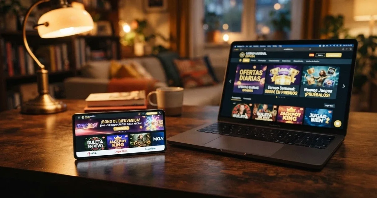 Collage de pantallas de inicio de varios casinos online con dominio .es mostrando sus ofertas de bienvenida